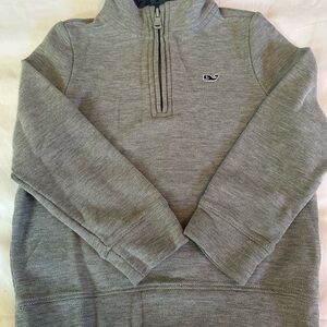 Vineyard Vines Heather Gray Half-Zip Sweater